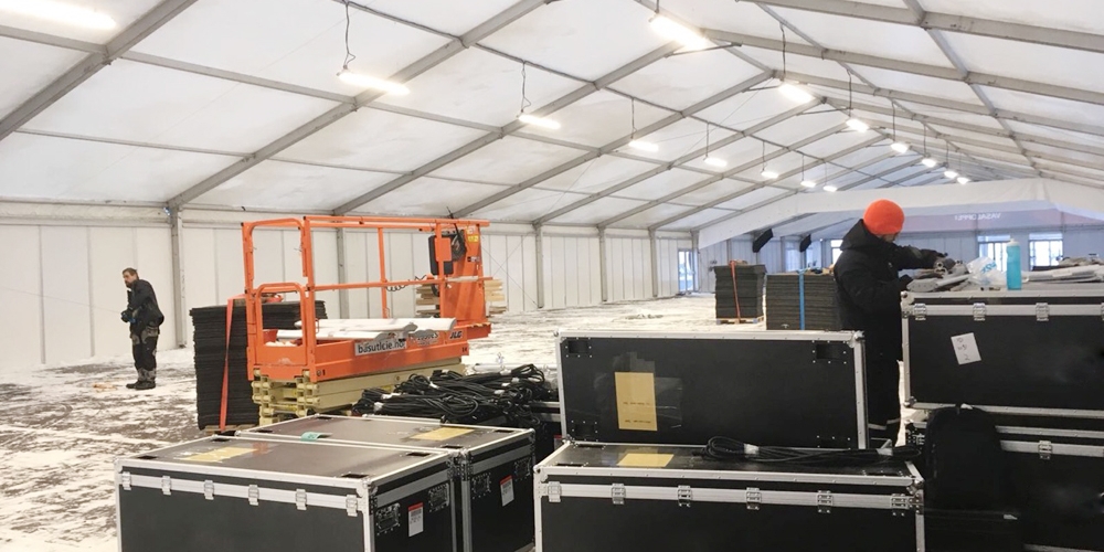 Exhibition Lighting Project- Tent Lighting Project in Sweden 2017