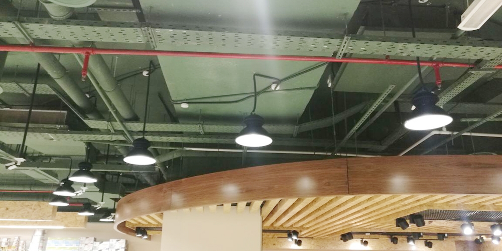 A super market lighting project in Dubai by ZLONE in 2017